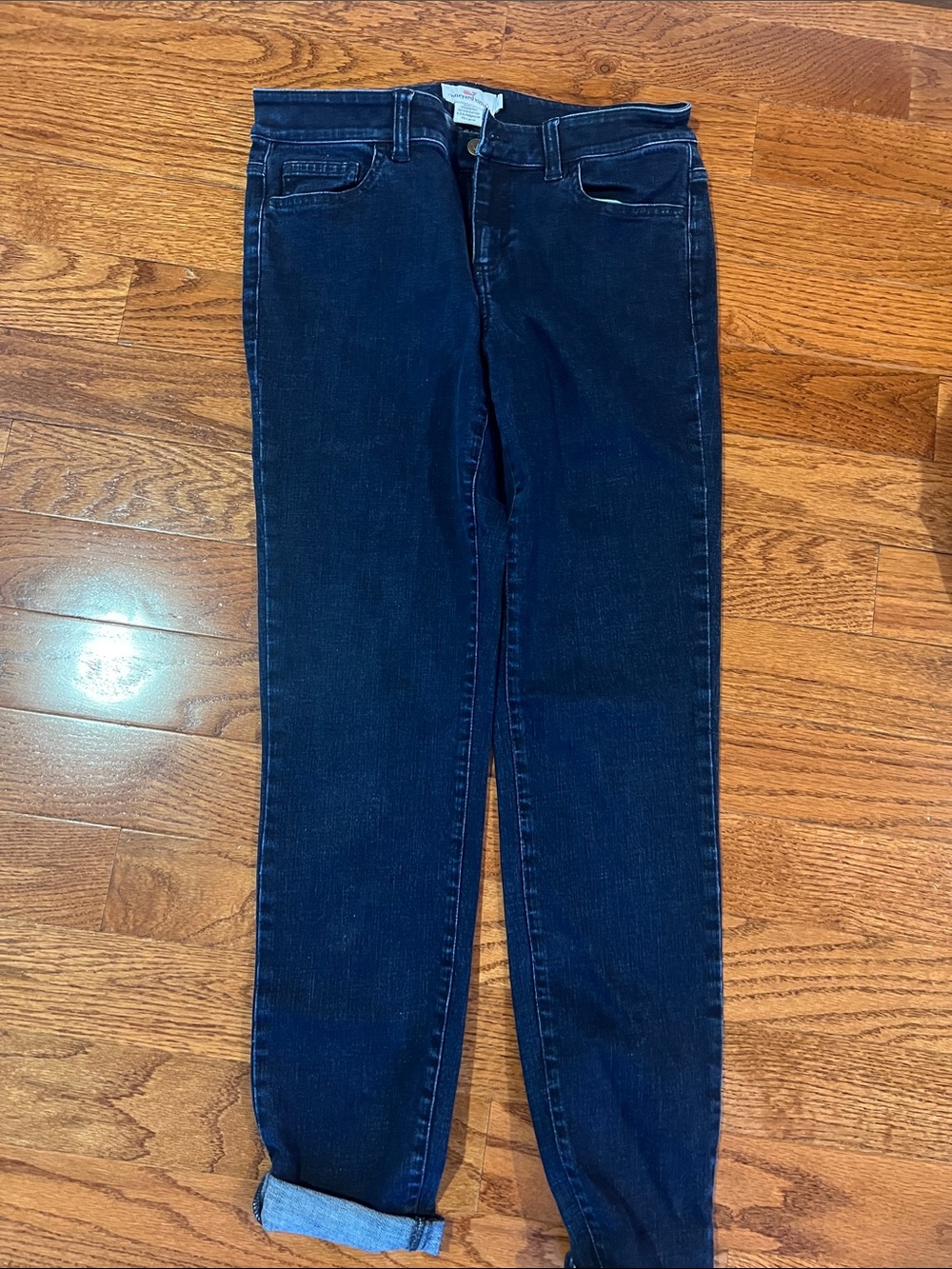 Vineyard Vines Dark Navy Jeans with Pink Whale Logo